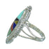 Genuine Sterling Silver Multicolor Inlay Southwest Ring Size 6-3/4 RX86817